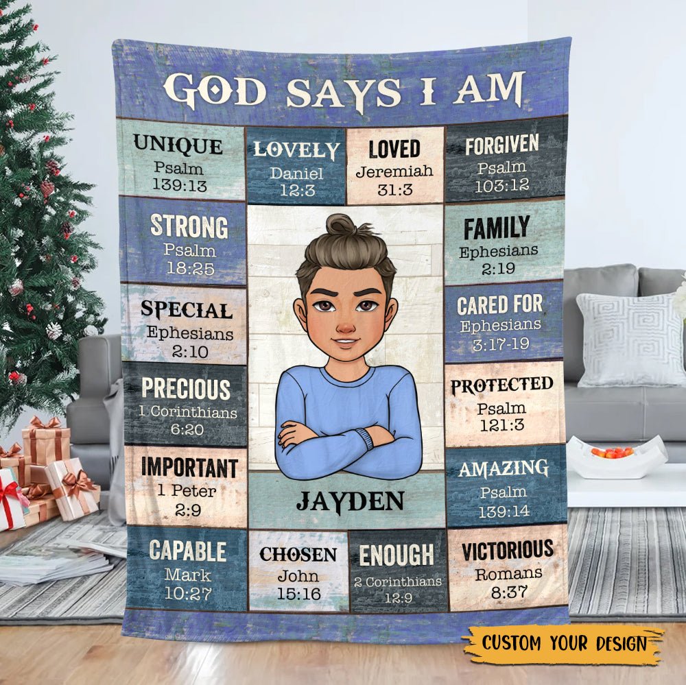God Says I Am Pink - Personalized Blanket - Meaningful Gifts for Birthday, Mother's Day - Giftago