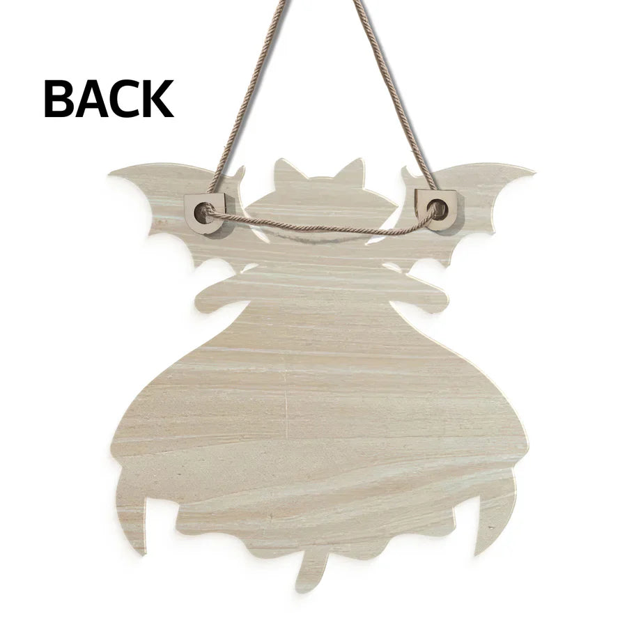 Personalized Cat Vampire Wooden Sign, Pumpkin Front Door Decor, Unique Gift for Cat Lovers