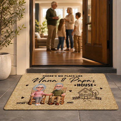 There's No Place Like Grandparents' House Standard Doormat, Personalized Creative Gift for Family