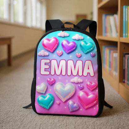 Personalized Kids School Backpack with Space or Unicorn Art, Unique Creative Gift for Back to School