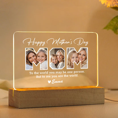 Personalized LED Mother’s Day Plaque with Custom Photo & Text