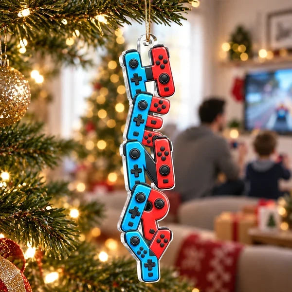 Acrylic Ornament, Personalized Gaming Keepsake for Christmas Tree Decor, Creative Gift for Gamers & Families