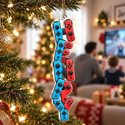 Acrylic Ornament, Personalized Gaming Keepsake for Christmas Tree Decor, Creative Gift for Gamers & Families