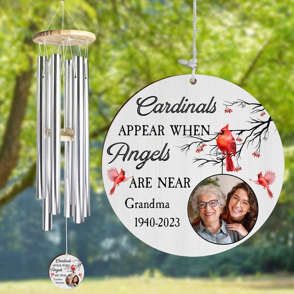 Remembering Loved Ones When The Wind Comes - Personalized Photo Wind Chimes
