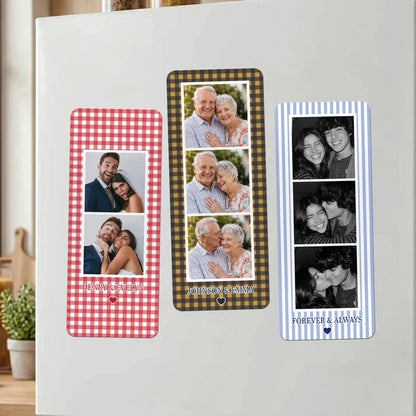 Personalized Acrylic Magnet with Affectionate Couple Photo Booth Strip, Unique Gift for Partner