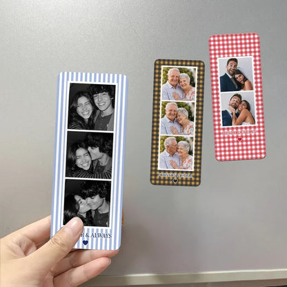 Personalized Acrylic Magnet with Affectionate Couple Photo Booth Strip, Unique Gift for Partner