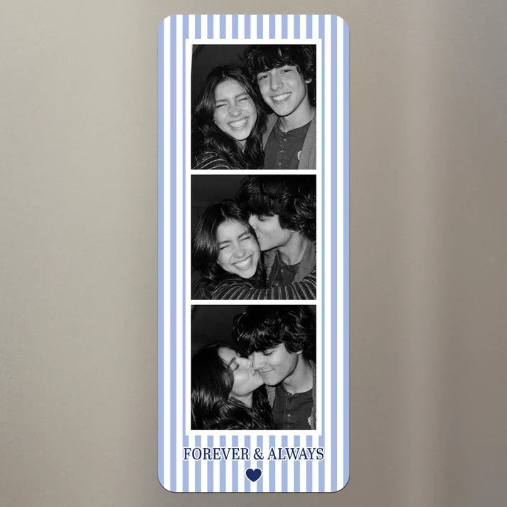 Personalized Acrylic Magnet with Affectionate Couple Photo Booth Strip, Unique Gift for Partner