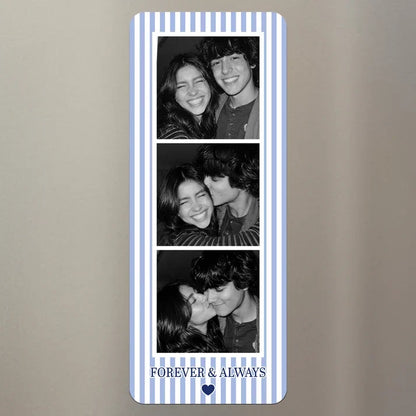 Personalized Acrylic Magnet with Affectionate Couple Photo Booth Strip, Unique Gift for Partner