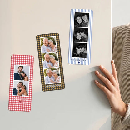 Personalized Acrylic Magnet with Affectionate Couple Photo Booth Strip, Unique Gift for Partner