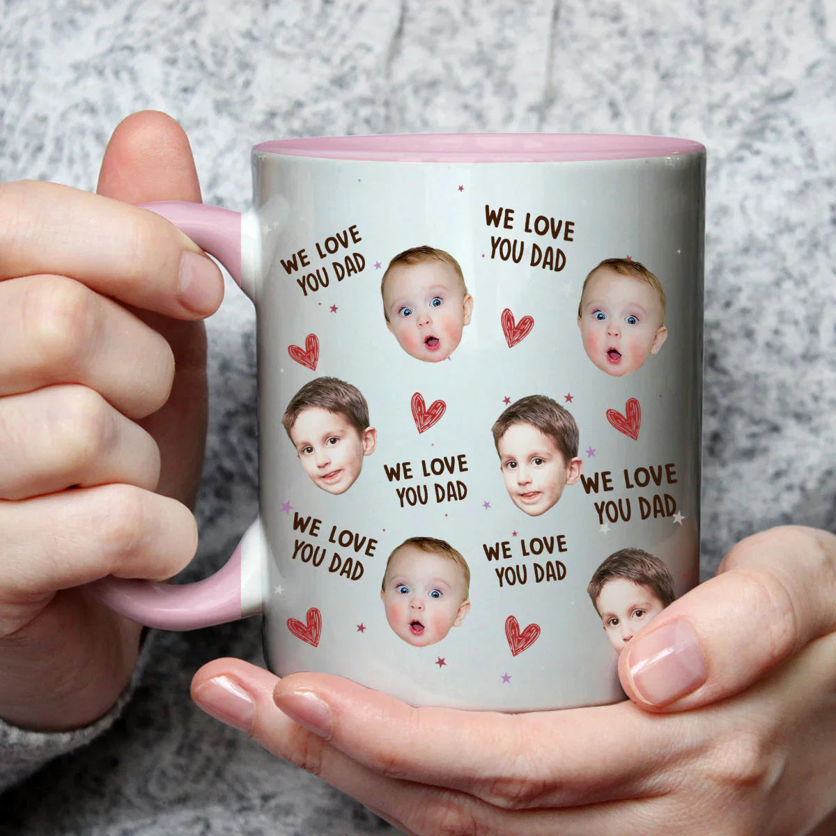 I Love You Daddy White Ceramic Mug, Cute Custom Keepsake for Dad's Morning Coffee, Unique Dad Gift