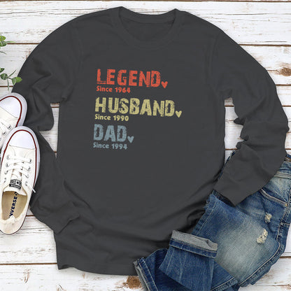 Legend Husband Dad Papa Classic Tee, Personalized Family Quote Shirt, Meaningful Unique Gift for Dad or Grandpa