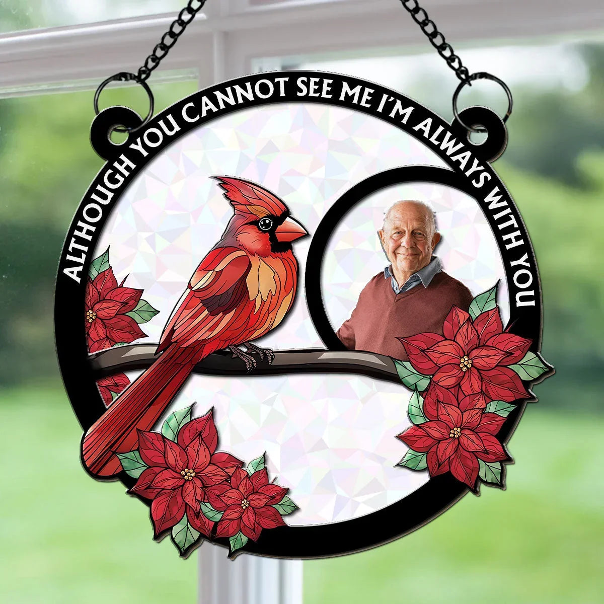 Personalized Layered Ornament, Always With You Cardinal Tribute, Creative Sympathy Gift for Loved Ones