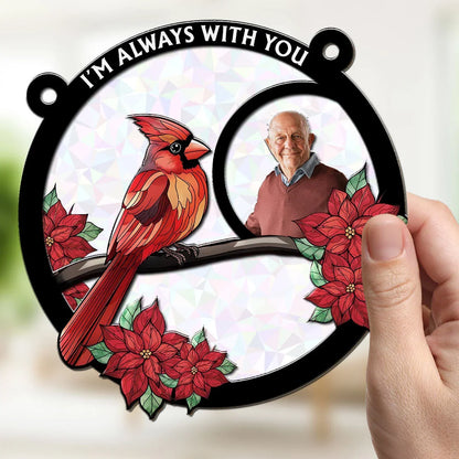 Personalized Layered Ornament, Always With You Cardinal Tribute, Creative Sympathy Gift for Loved Ones