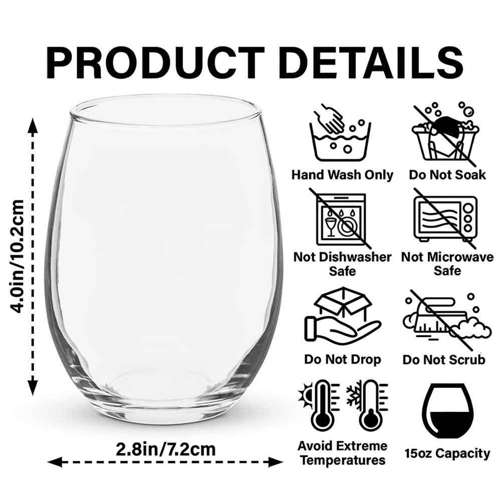 Custom Photo Christmas Wine Glass – Admit It, Christmas Would Be Boring Without Me