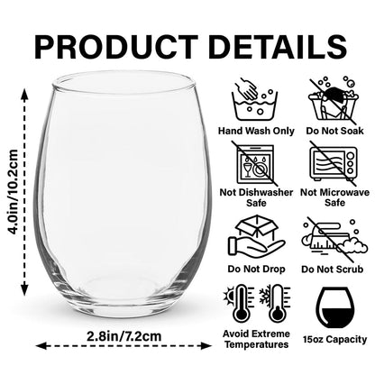 Custom Photo Christmas Wine Glass – Admit It, Christmas Would Be Boring Without Me