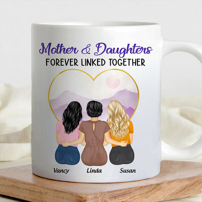 Personalized Mug for Mother and Daughters – Heartwarming Family Gift with Custom Names, Great for Mother's Day or Family Gatherings