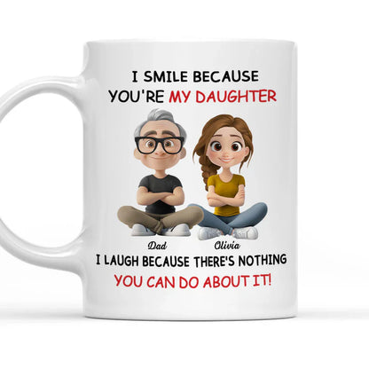 Mug with Mother–Daughter Cartoon, playful message, gift-ready keepsake for coffee or tea, perfect gift for Mom from Daughter