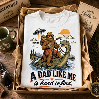 Personalized Bigfoot Classic Tee, A Dad Like Me Retro Lake Monster Shirt, Unique Gift for Dad