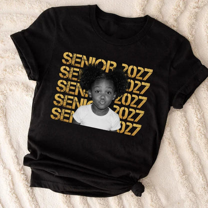 Personalized Photo Classic Tee, Bold Senior Design for Graduation, Unique Gift for a Graduate