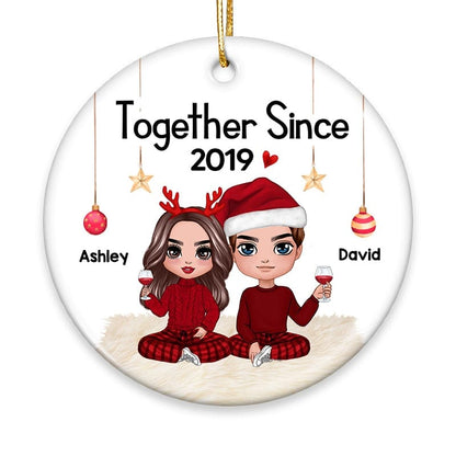 Custom Ceramic Ornament for Lovers - Christmas Keepsake Gift