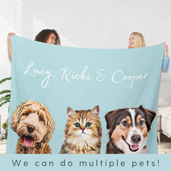 Personalized Custom Blanket for Pet Dog Cat