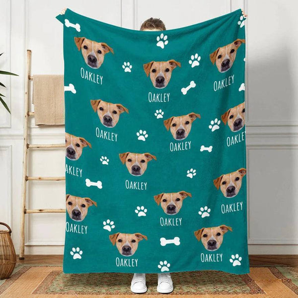 Personalized Custom Blanket for Pet Lovers Dog Lovers Cat Lovers - 11 Colors