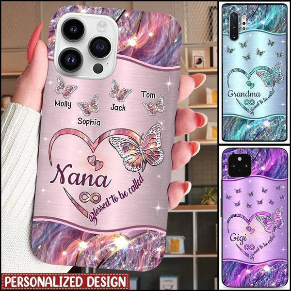 Butterfly Kids Personalized Glass Phone Case