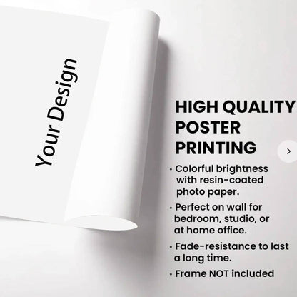 Poster - Back-View Couple at Sunset Lake, Custom Romantic Art with 'And so together' Quote, Unique Gift for Couples