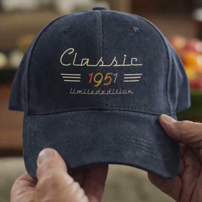 Washed Denim Baseball Cap, Personalized Creative Gift for Him with Vintage Look & Relaxed Everyday Style