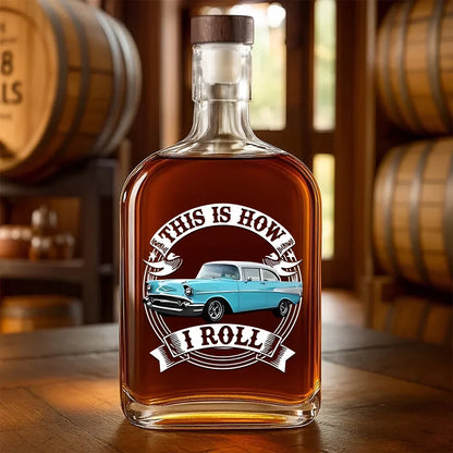 Personalized Glass Spirits Decanter, This Is How I Roll Car Tribute, Creative Gift for Whiskey Lovers