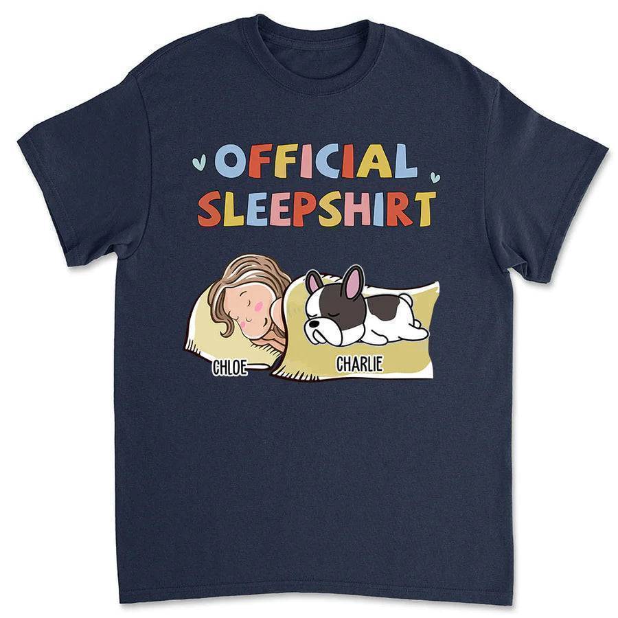Cozy Canine Dreams - Customizable Dog Print Sleepshirt - Choose Your Style: T-Shirt, Sweatshirt, or Hoodie