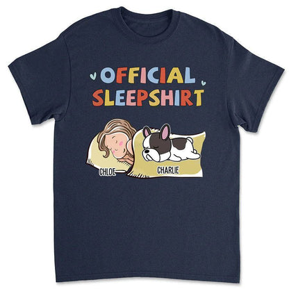 Cozy Canine Dreams - Customizable Dog Print Sleepshirt - Choose Your Style: T-Shirt, Sweatshirt, or Hoodie