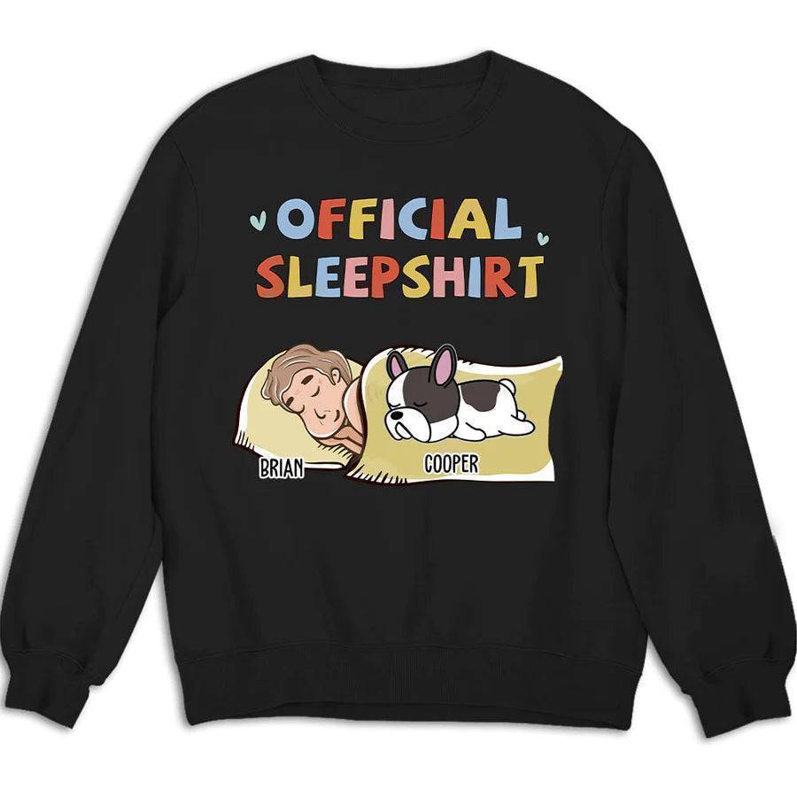 Cozy Canine Dreams - Customizable Dog Print Sleepshirt - Choose Your Style: T-Shirt, Sweatshirt, or Hoodie