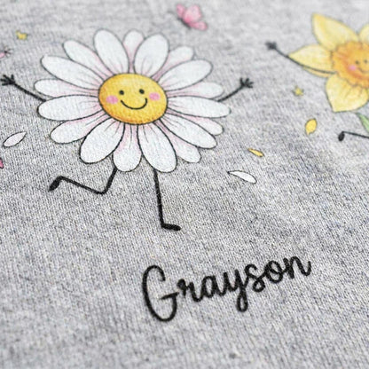 Personalized Grandma's Garden Classic Tee, Cute Flower Doodle Unique Gift for Grandma