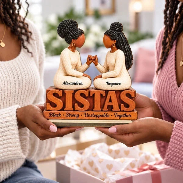 Personalized Wooden Plaque, Pinky Promise Besties in Warm Neutrals, Unique Friendship Gift for a Close Friend