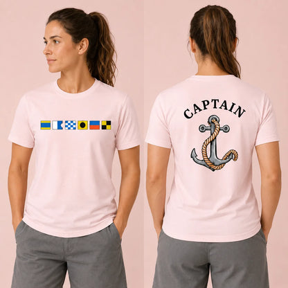 Personalized Nautical Gear: Custom Tee or Hat with Choice of Anchor or Ship Icons, Perfect Gift for Boat Lovers