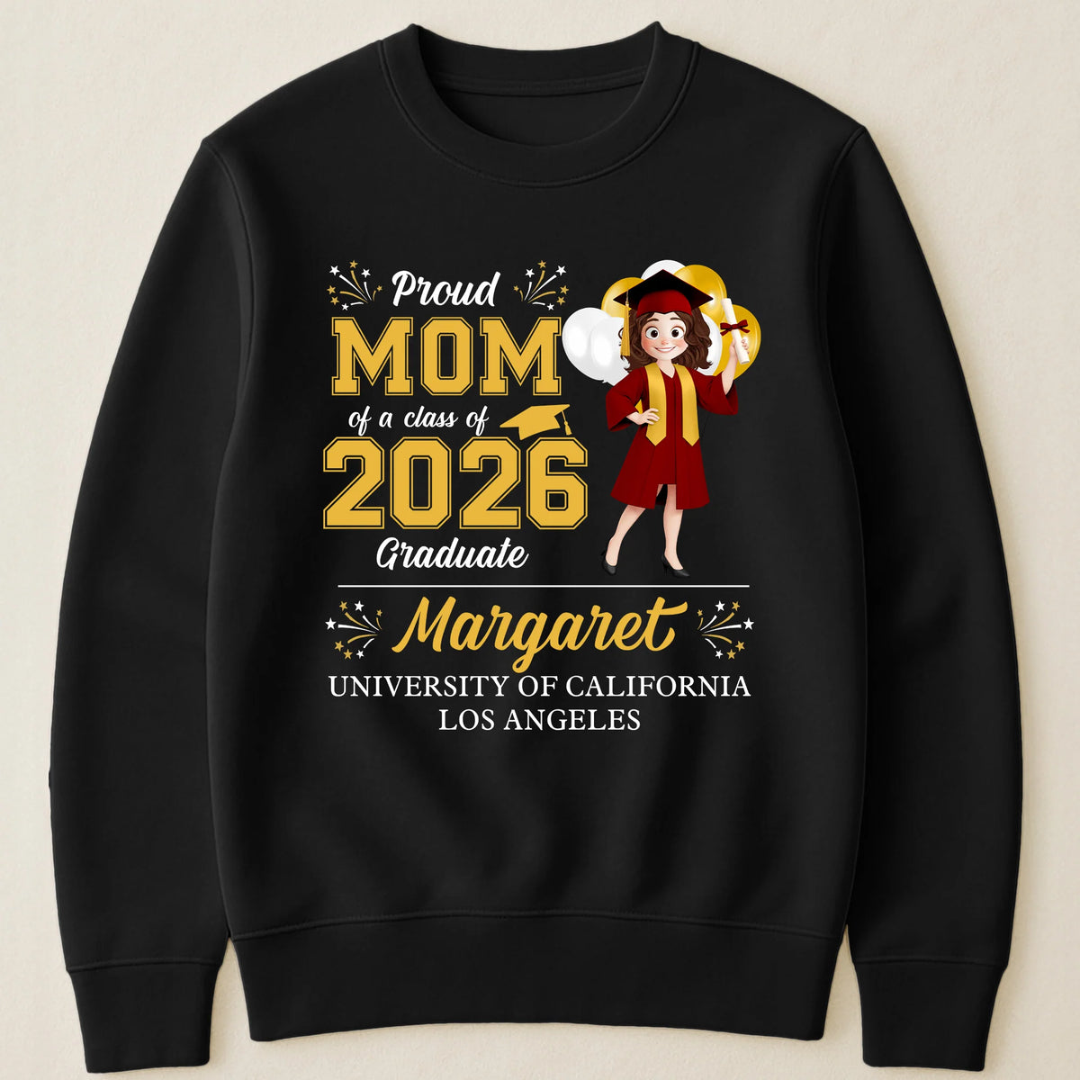 Personalized Graduation Family Matching Classic Tee, Proud Mom Dad Grandma Shirt for Campus Photos, Unique Gift
