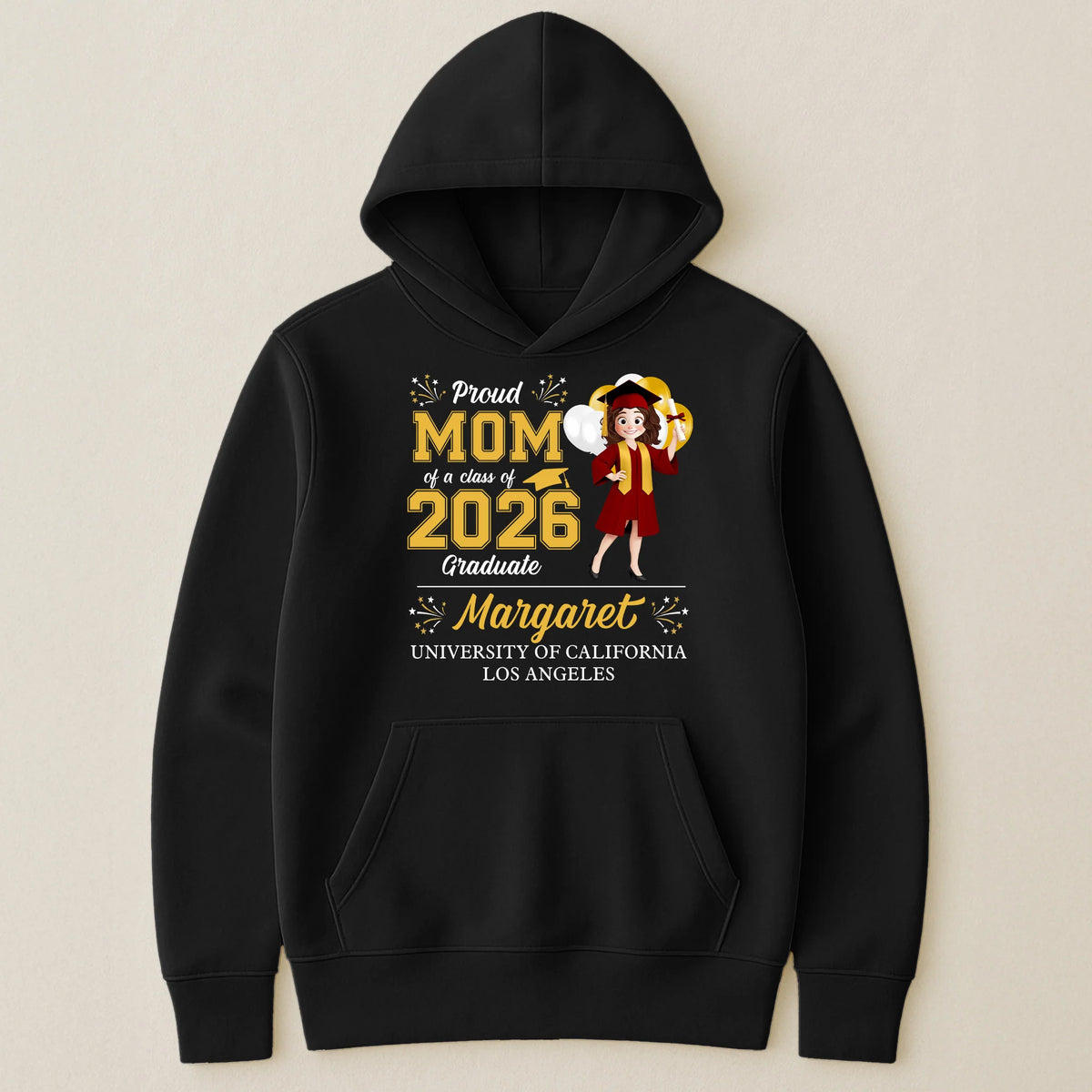 Personalized Graduation Family Matching Classic Tee, Proud Mom Dad Grandma Shirt for Campus Photos, Unique Gift