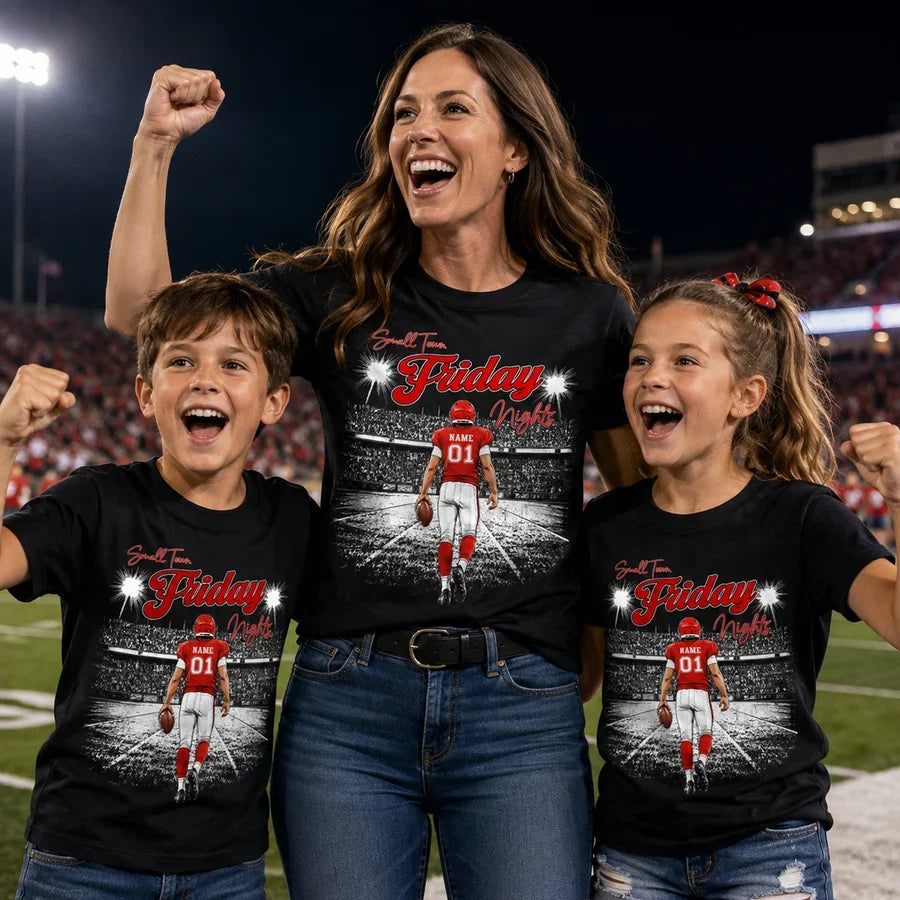 Personalized Sweatshirt, Football Player Walking Onto a Floodlit Field, Creative Gift for Football Fans