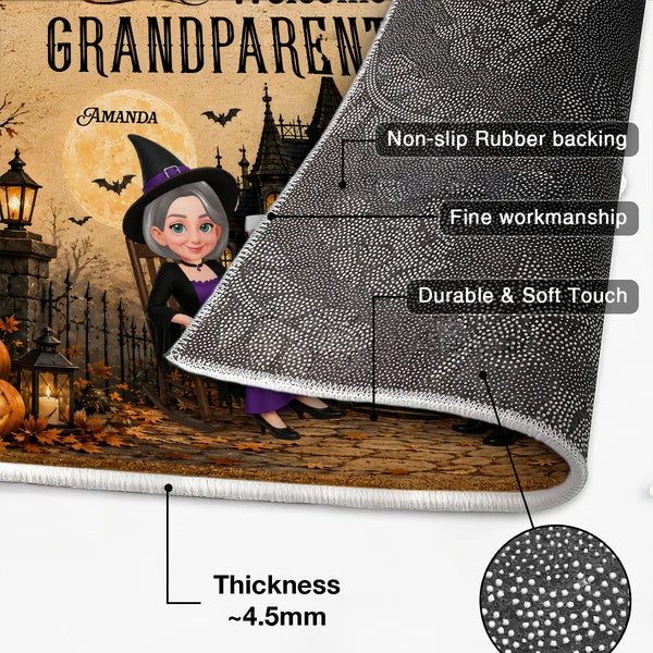 Welcome to Grandparent's House Standard Doormat, Personalized Autumn Scene, Creative Gift for Grandma & Grandpa