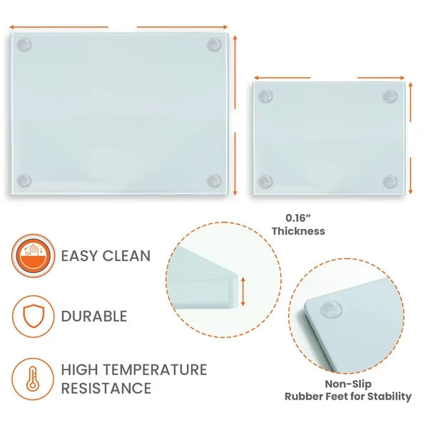 Personalized Tempered Glass Cutting Board, Warm Birth Flower Design, Unique Botanical Gift for Her