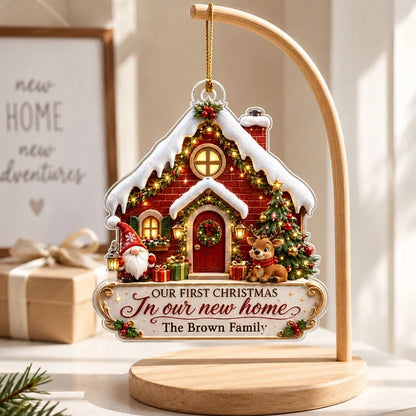 Our First Christmas in Our New Home Personalized Acrylic Ornament, Heartwarming Creative Gift for New Homeowners