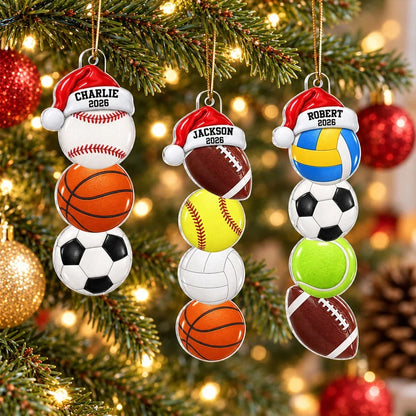 Personalized Acrylic Ornament, Celebrate Their Game on the Christmas Tree, Creative Gift for Kids and Sports Fans