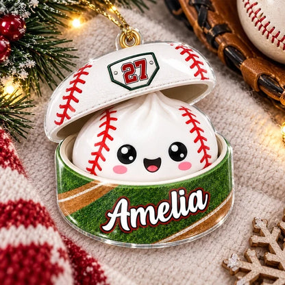 Personalized Acrylic Ornament, Cheerful Soccer Ball in a Gift Box, Creative Gift for Kids and Soccer Players