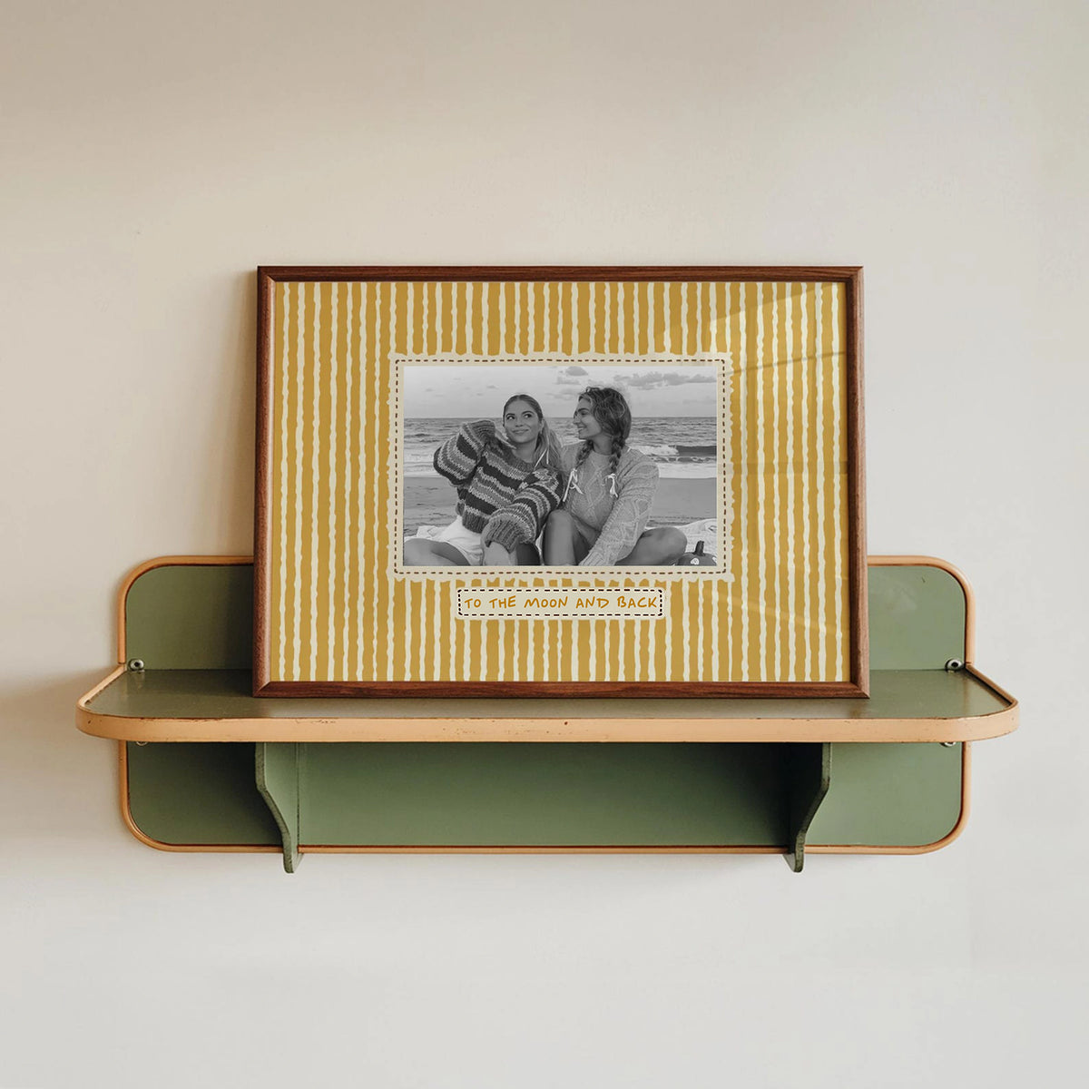 Personalized Wooden Photo Frame, To The Moon And Back Beach Keepsake, Unique Gift For Sister Or Friend