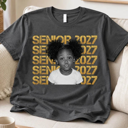Personalized Photo Classic Tee, Bold Senior Design for Graduation, Unique Gift for a Graduate