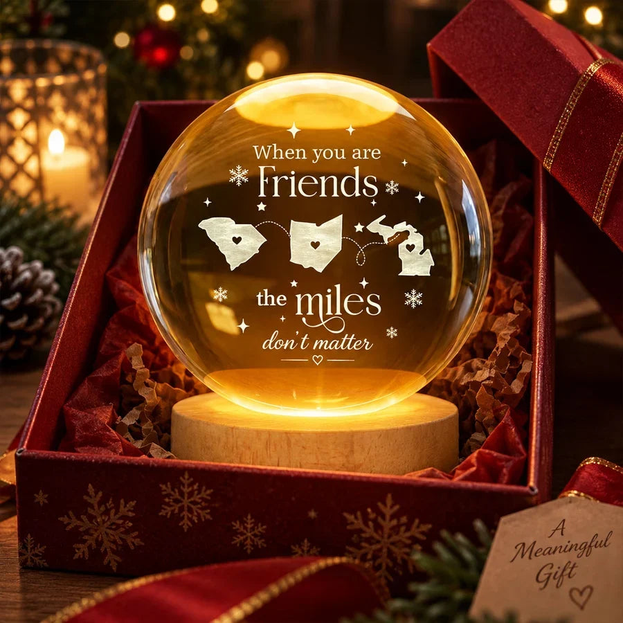 Personalized Globe Lamp, When Miles Don't Matter Family Keepsake, Creative Gift for Loved Ones