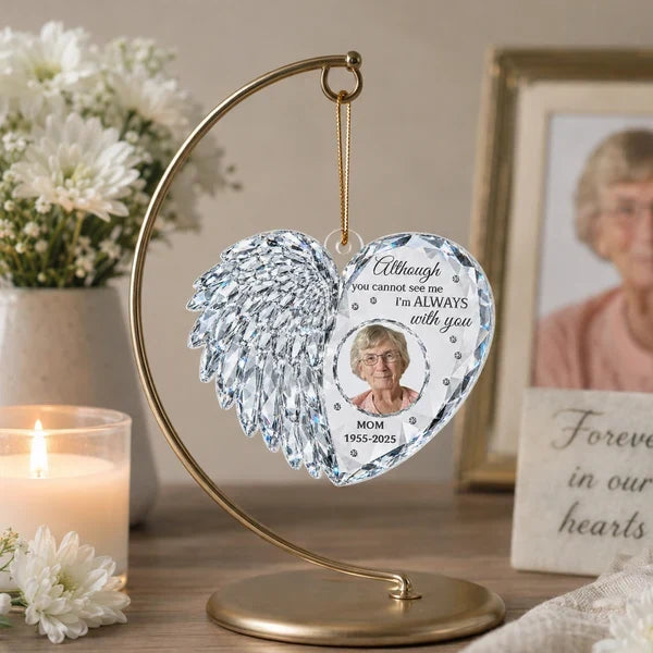 Always With You Acrylic Ornament, Personalized Dad Memorial for the Christmas Tree, Creative Sympathy Gift for Family