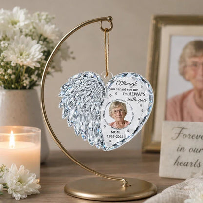 Always With You Acrylic Ornament, Personalized Dad Memorial for the Christmas Tree, Creative Sympathy Gift for Family