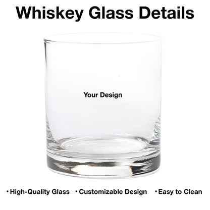 Personalized Whiskey Glass with Pet and Owner Back View – 'She Also Needs a Dog' Warm Quote Design